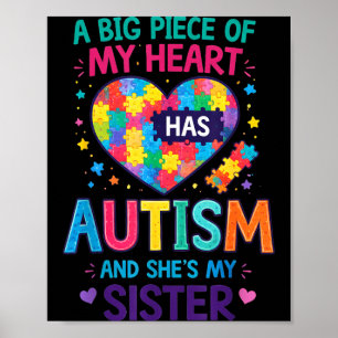 Poster Um Grande Pedaço do Coração Tem Autismo e Irmã