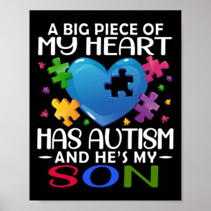 Poster Um grande pedaço do meu coração tem autismo e é me