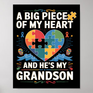 Poster Um Grande Pedaço Do Meu Coração Tem Autismo E Ele