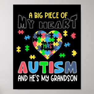 Poster Um grande pedaço do meu coração tem autismo e ele