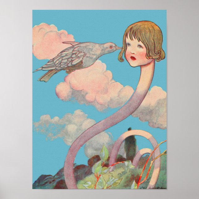 Póster "Um Grande Pidgeon Tinha Voado Na Cara Dela"! (Frente)