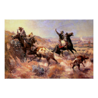 Póster Um grave predomínio de Charles M. Russell