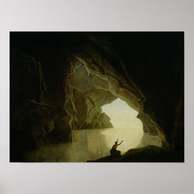 Póster Um Grotto no Golfo de Salernum (Frente)