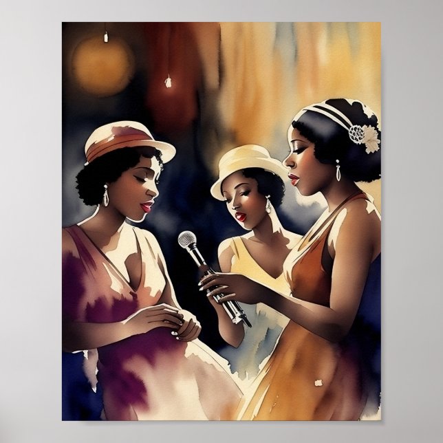 Poster Um grupo de cantores atuando em um clube de jazz (Frente)