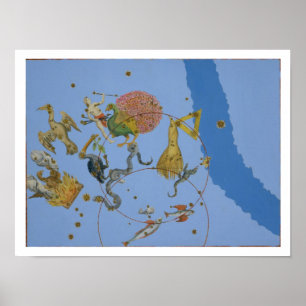 Póster Um grupo de constelações de "Uranometria" por Jo