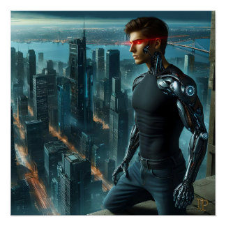 Póster Um Homem Cibernético