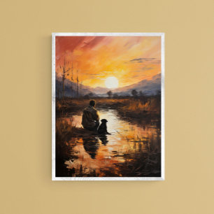 Poster Um homem com seu melhor amigo, Arte Digital de Par