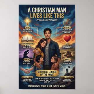 Poster Um Homem Cristão Vive Assim
