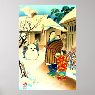 Poster Um Homem de Neve Hiyoshi Mamoru 1950