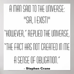 Poster Um homem disse ao Universo...