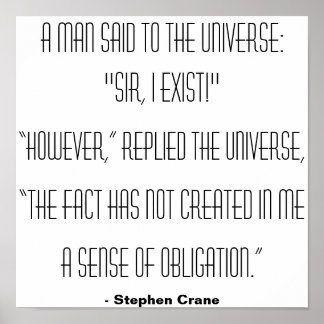 Poster Um homem disse ao Universo...