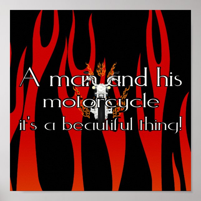 Póster Um homem e sua moto (Frente)