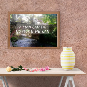 Poster Um homem não pode fazer mais nada que pode prover