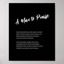 Poster "Um Homem para Louvar" Arte de Parede Enquadrada S