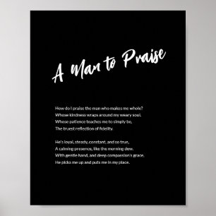 Poster "Um homem para louvar" Arte de Parede Sentimental