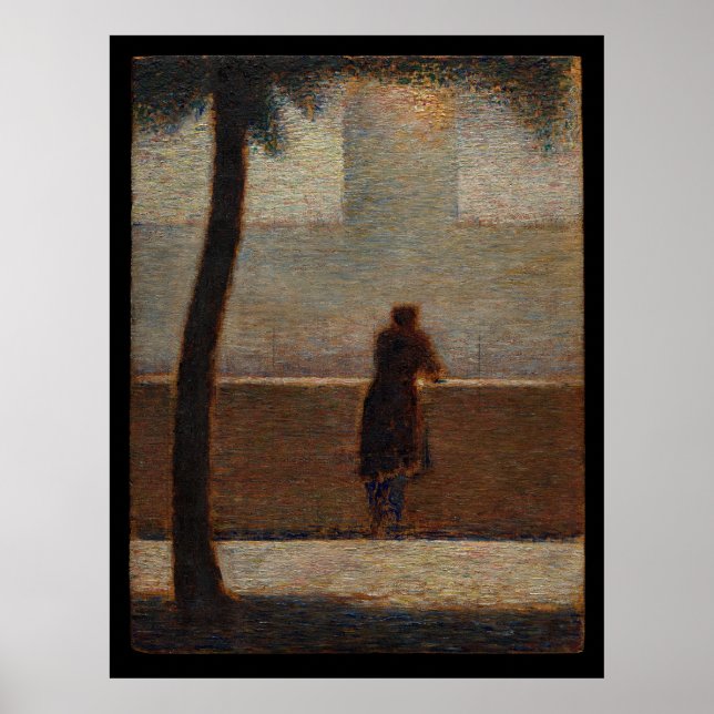 Poster Um homem se inclinando em um parapete (Frente)