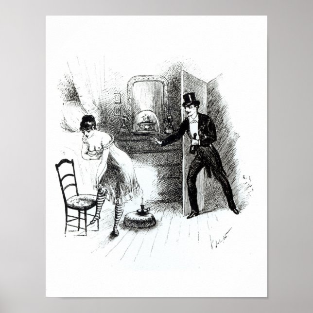 Póster Um homem visitando uma prostituta (Frente)