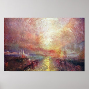 Póster Um iate que aproxima as artes por Turner Joseph