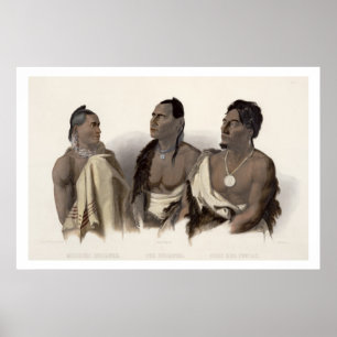 Poster Um indiano de Missouri, um indiano de Oto e o