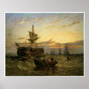 Poster Um Indiano Oriental Desmantelado no estuário do Ta