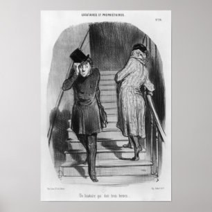 Póster Um inquilino que deve três condições