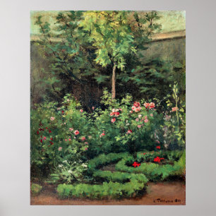 Poster Um Jardim de Rosas por Camille Pissarro,
