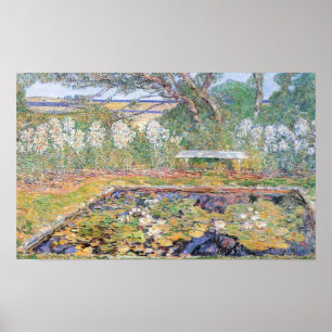 Poster Um jardim em Long Island por Childe Hassam