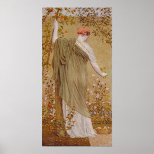 Póster Um Jardim por Albert Joseph Moore, Retrato Antigo