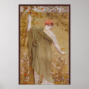 Póster Um Jardim por Albert Joseph Moore, Retrato Antigo