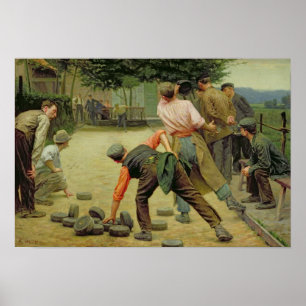 Póster Um jogo de Bourles em Flanders, 1911