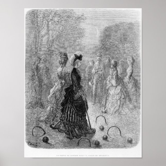 Póster Um jogo de croquete (Frente)