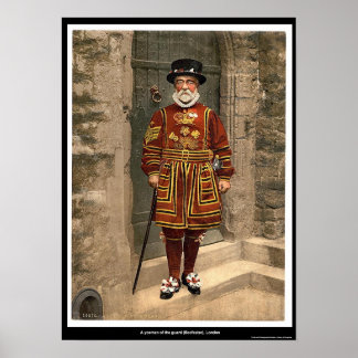Póster Um jovem da guarda (Beefeater), Londres, Inglaterr