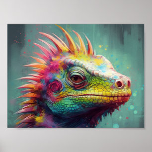 Poster Um Lagarto Muito Colorido