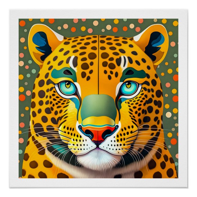 Póster Um Leopardo Mudando Suas Manchas (Frente)