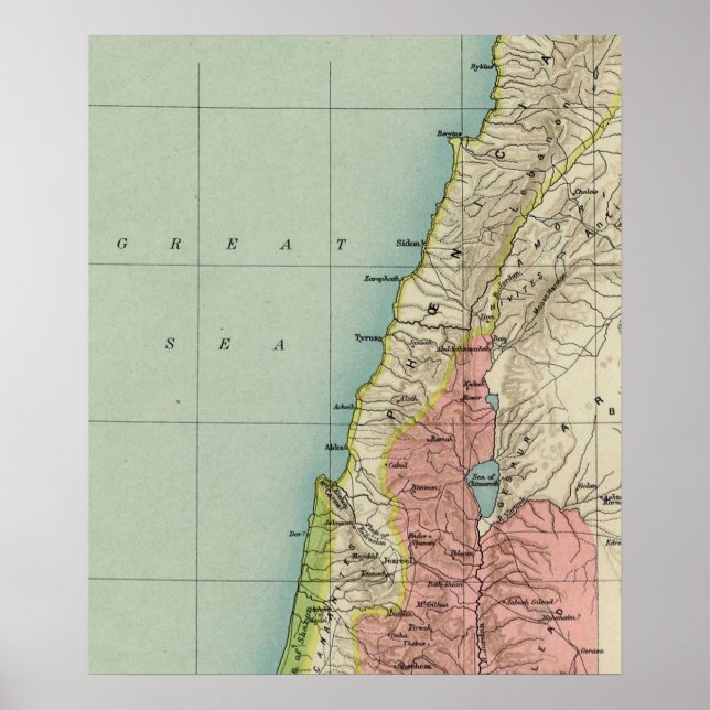 Poster Um lindo mapa de Israel (Frente)