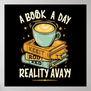 Poster Um livro por dia mantém a realidade longe