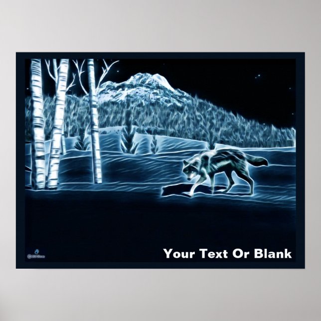 Poster Um Lobo Na Neve (Frente)