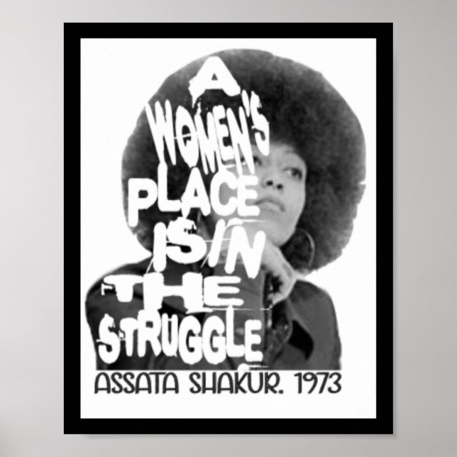 Poster Um lugar feminino - Ata Shakur Sticker (Frente)