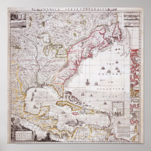 Poster Um mapa do Império Britânico em América