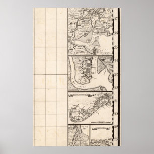 Póster Um mapa do Império Britânico na folha 12 de