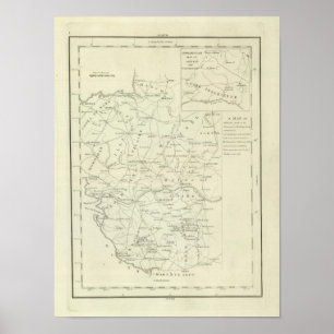 Póster Um mapa do Vendee