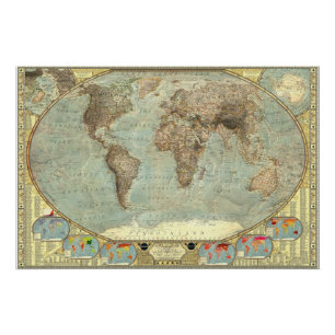 Póster Um Mapa Mundial de Estereótipos