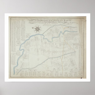 Póster Um mapa novo e correto do pântano de Hackney, 174