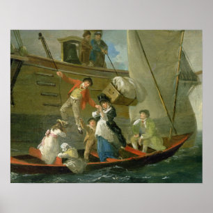 Poster Um marinheiro casado Adieu, c.1800 (óleo no