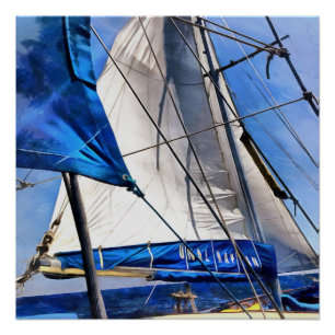 Póster Um Marinheiro É Um Artista E Seu Meio O Vento