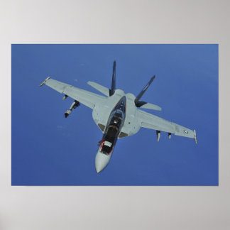 Póster Um Marinho americano F/A-18F Super Hornet em voo