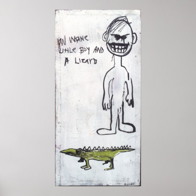 POSTER "UM MENINO INSANO E UM LAGARRO" (Frente)