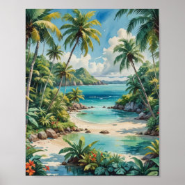 Poster Um mergulho em terra isolado