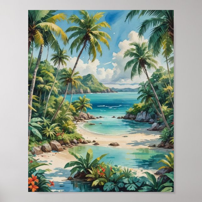 Poster Um mergulho em terra isolado (Frente)