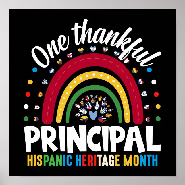 Poster Um Mês de Patrimônio Hispânico do Principal Agradá (Frente)